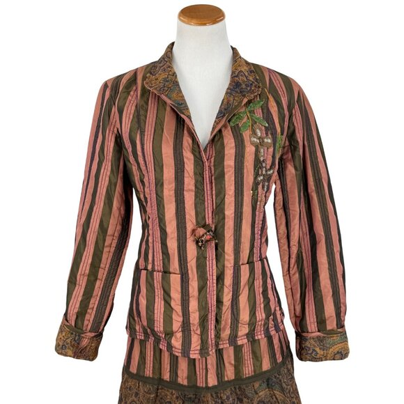 NWT Vtg 90s Solstice Blazer Tiered Skirt Set • Whimsigoth Steampunk Boho Grunge - Picture 4 of 16